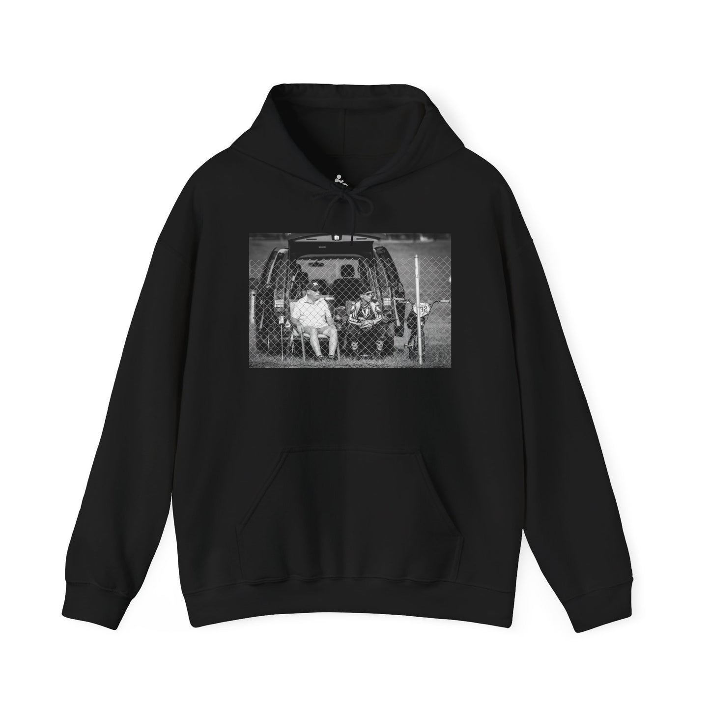 Adventure Awaits - Unisex Heavy Blend™ Hooded Sweatshirt with Vintage BMX Design